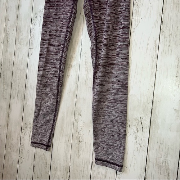 Aerie Chill Play Move Purple Heathered Ombré Fleece Leggings Small High Waisted - Picture 4 of 6